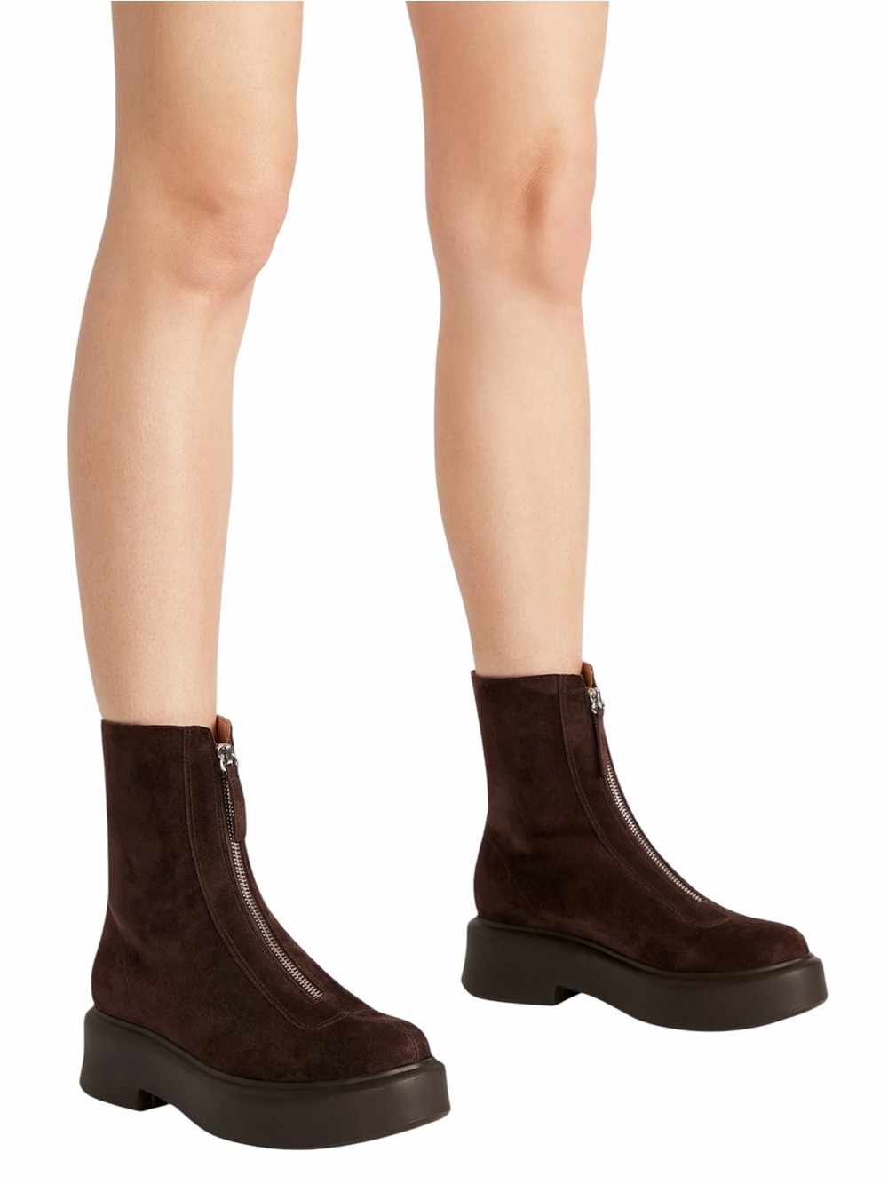 Steve Madden NEW Jones Chocolate Brown Suede Zip up Boots.